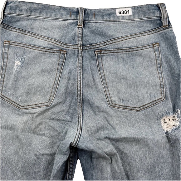 Free People Denim - Free People Distressed Jeans Women 29 Raw Hem Blue Light Wash‎ Cotton Stretch